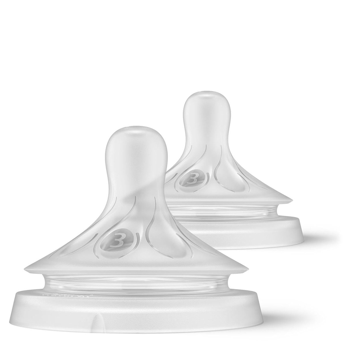 Philips Avent Doğal Tepkili Biberon Emziği, 2’li Paket, 1 Ay+, 3 Numara, Akıtmaz Emzik, Kolik ve Gaz