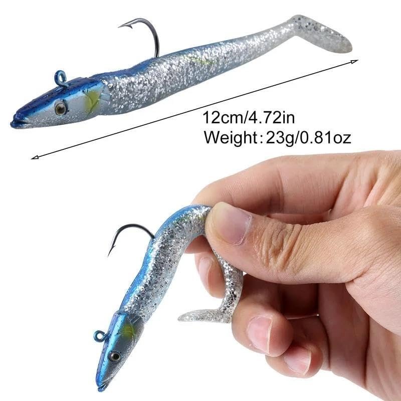Valkyrie 5 Adet 12cm 20gr Silikon Jig Balık Yem Seti Çipura Levrek Katili Kutulu