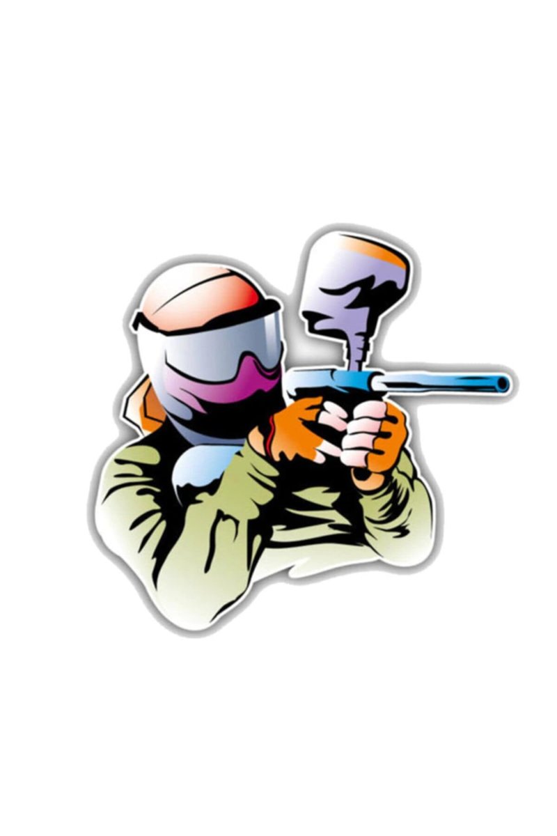 TSC Paintball Oyuncu Araba Sticker Etiket 18cm Çok Renkli, RENK27K144