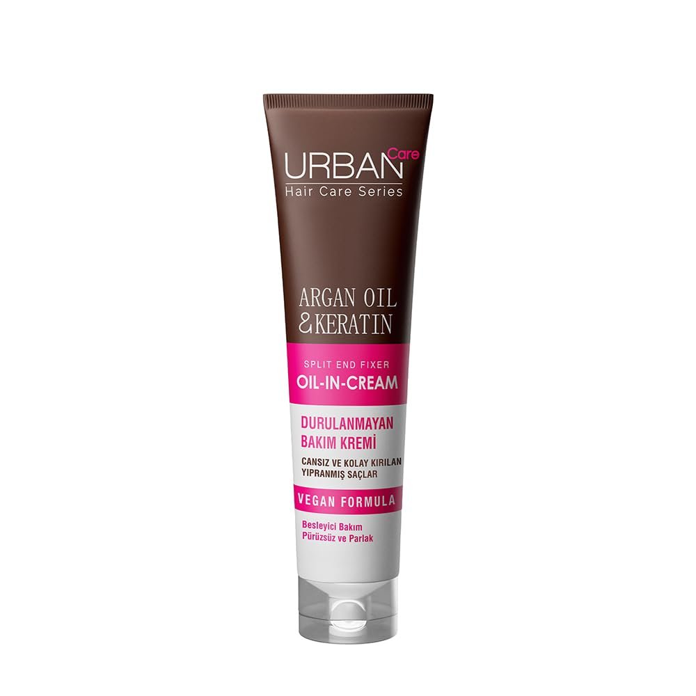 URBAN Care Argan Yağı  Keratin Kolay Kırılan Saçlara Özel Durulanmayan Bakım Kremi 150 ml- Vegan