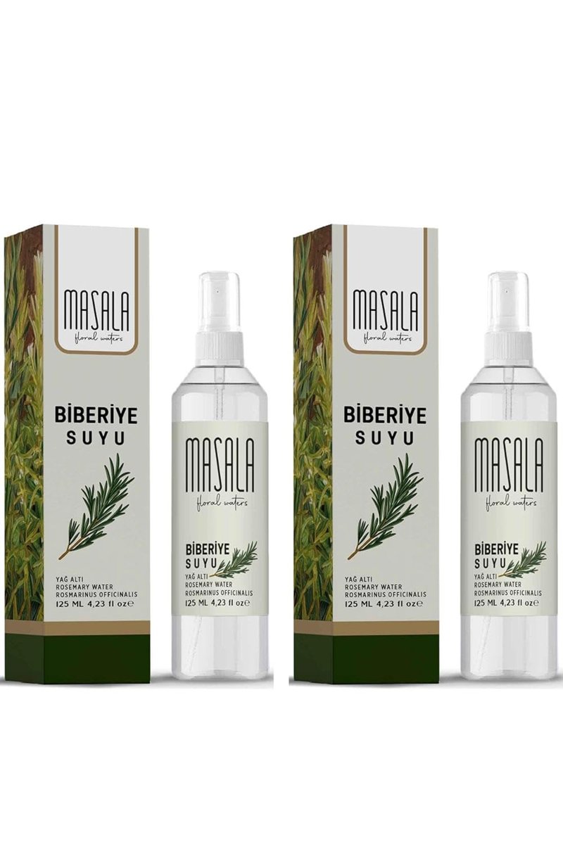 Masala Biberiye Suyu 125 ml X 2 ADET - Rosemary Floral Water -Biberiye Suyu Sebum Ve Yağ Dengeleyici Hidrosol