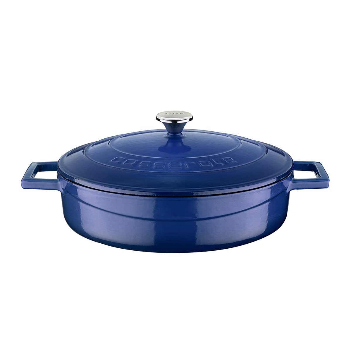 Lava Metal Döküm Çok Amaçlı Yayvan Tencere, Trendy, 24 cm, 2.47 L, Mavi
