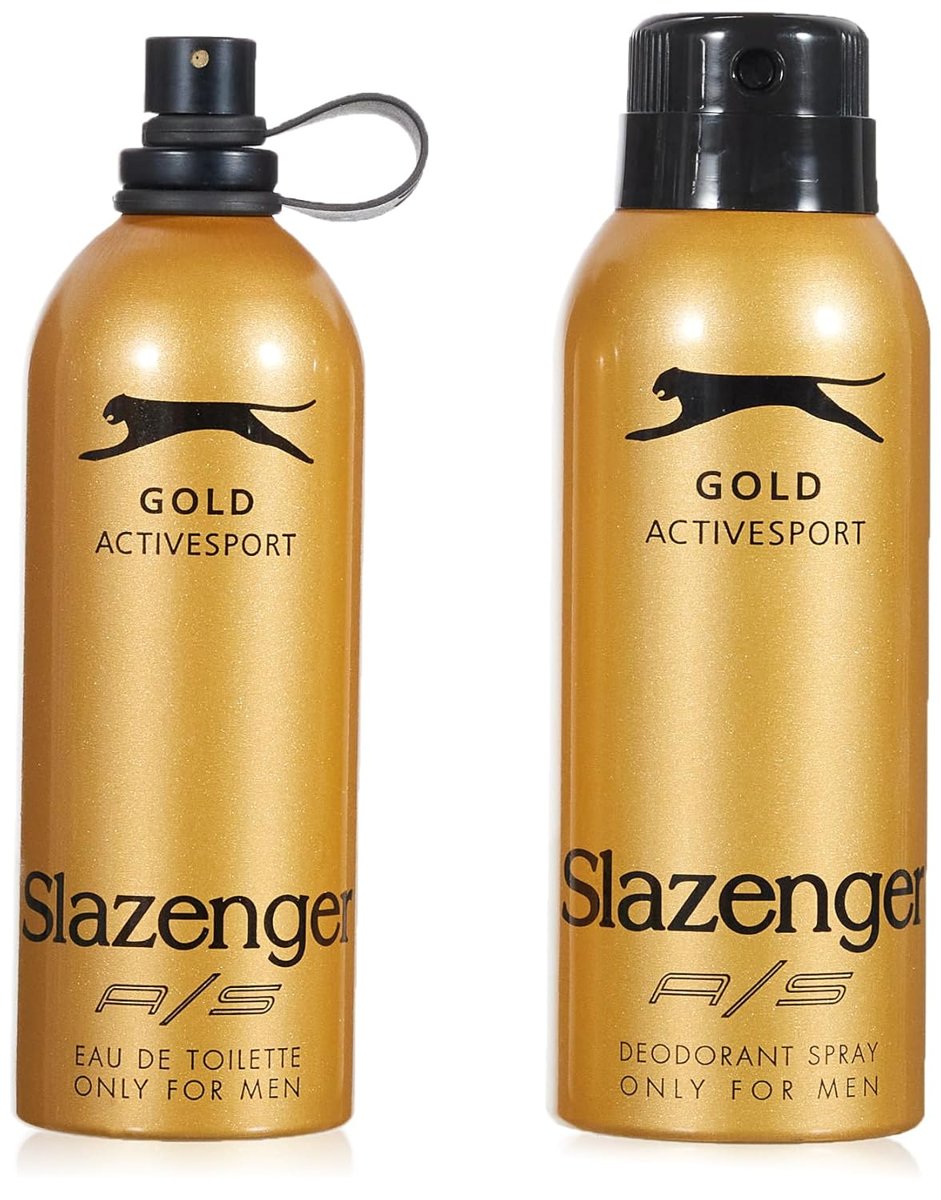 Slazenger Active Sport Gold Eau de Toilette  Deodarant Set (125+150 ml)