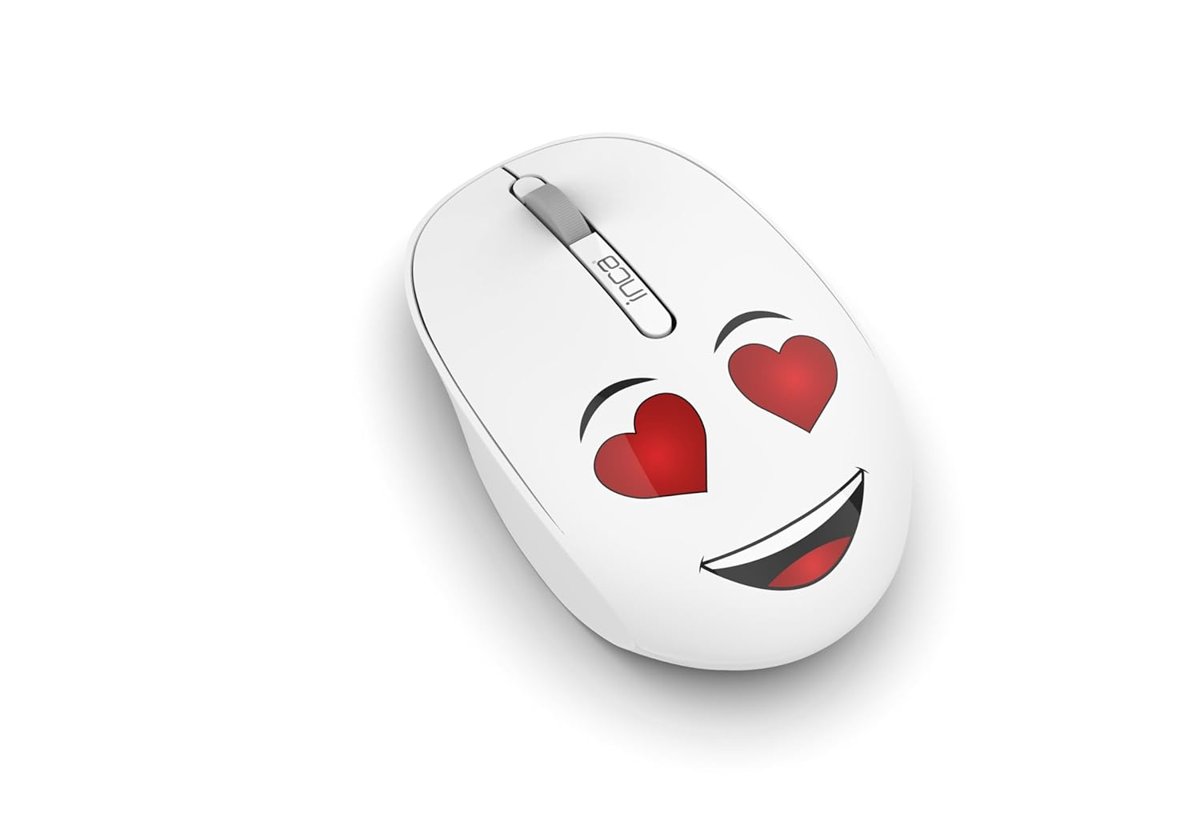 INCA WENNY IWM-245BT DESİNG 3D WİRELESS MOUSE- BEYAZ, Sevimli Emoji Karakterli,2.4 GHz Nano USB,Ergonomik Zarif Kullanım Şekli, Konforlu Dokunuş Hissi,1200 Dpi, 10M Çekim Mesafesi,Uyku Modu