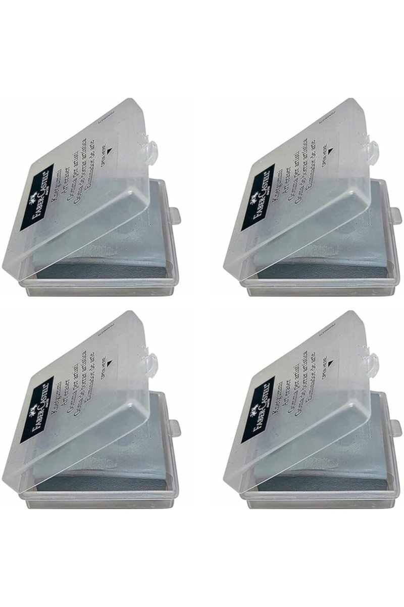 Faber-Castell Faber Castell Gri Hamur Silgi Plastik Kutulu Çizim Silgisi 4 Adet