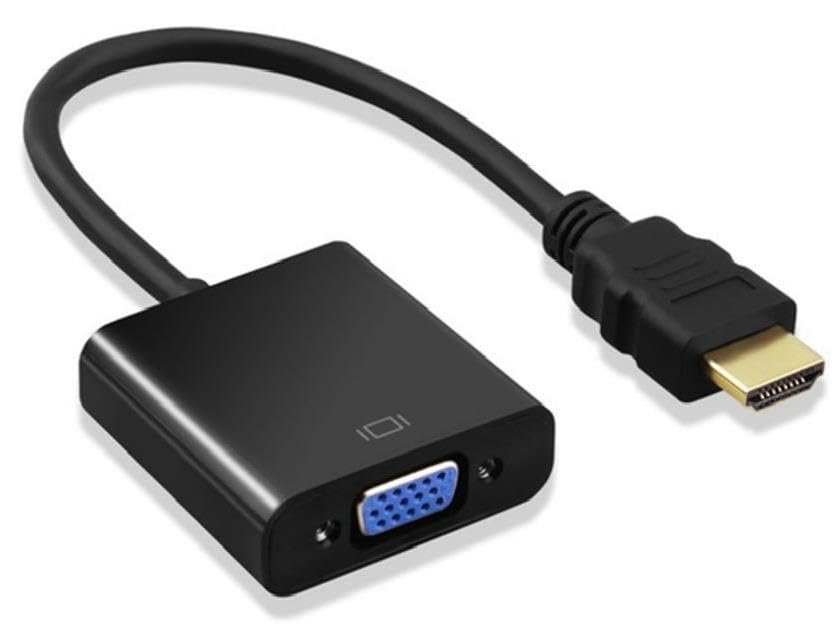 Lunatic 8744 Dijital HDMI to VGA Görüntü Çevirici Aparat Siyah HDMI Çıkışlı Bilgisayarların Görüntüsünü VGA Girişli Monitör, Projeksiyon vb Görüntü Cihazlarına Aktarır, Çevirir.