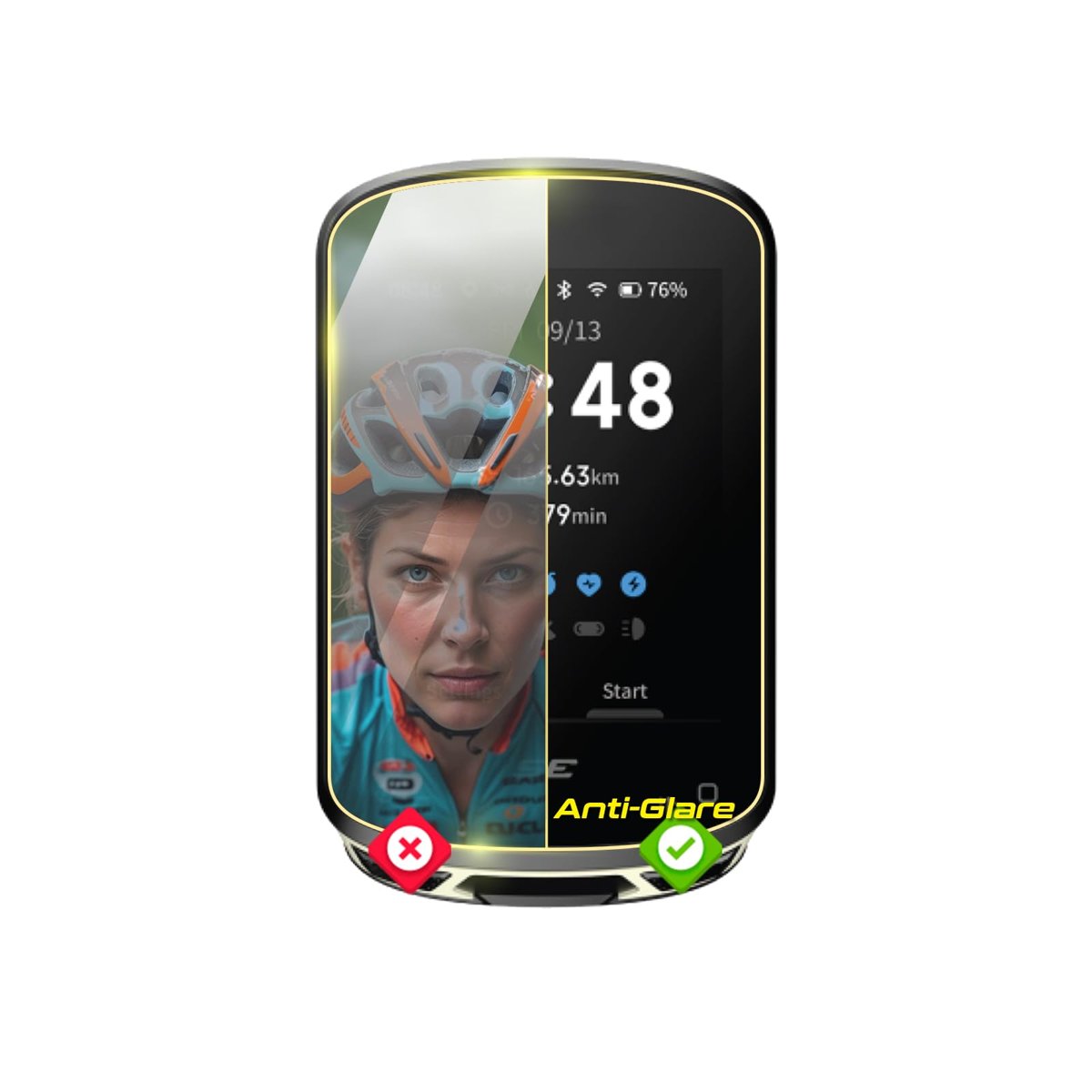Magene C506 - C506SE Smart Navigation GPS Bisiklet Bilgisayarı için IPG Anti-Glare Parlama Önleyici Mat Ekran Koruyucu