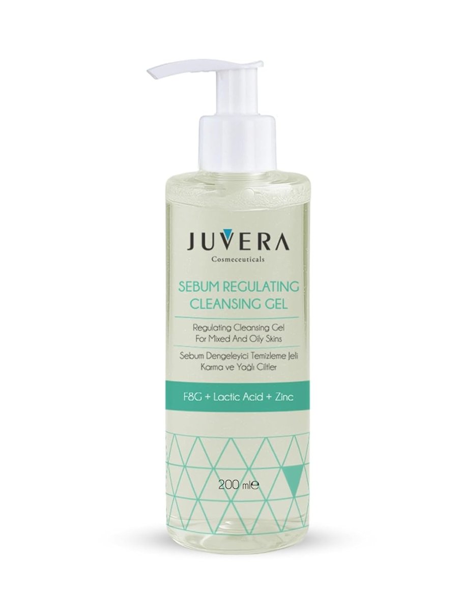 JUVERA Cosmeceuticals Sebum Regulating Gel Yağlı ve Akneye Eğilimli Ciltler İçin Temizleme Jeli 200