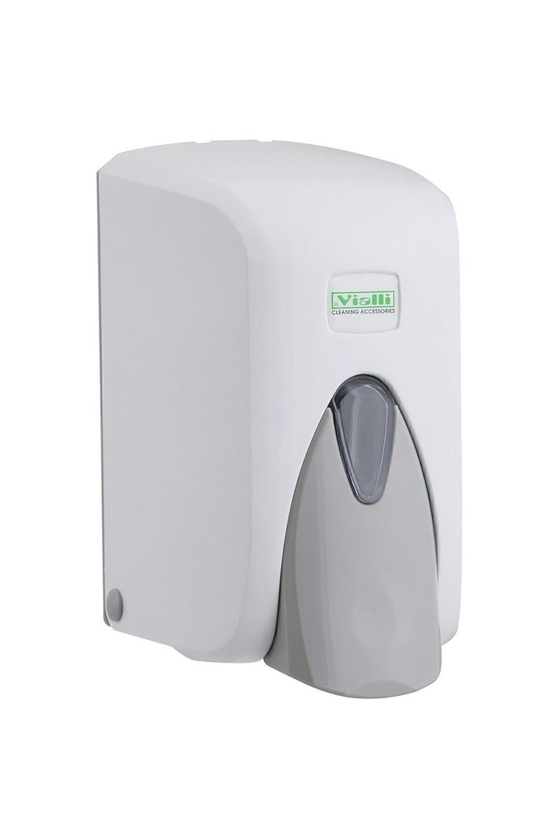 Vialli S5 Hazneli Sıvı Sabunluk - Sıvı Sabun Dispenseri - Sıvı Sabun Aparatı - 500 gr - Beyaz