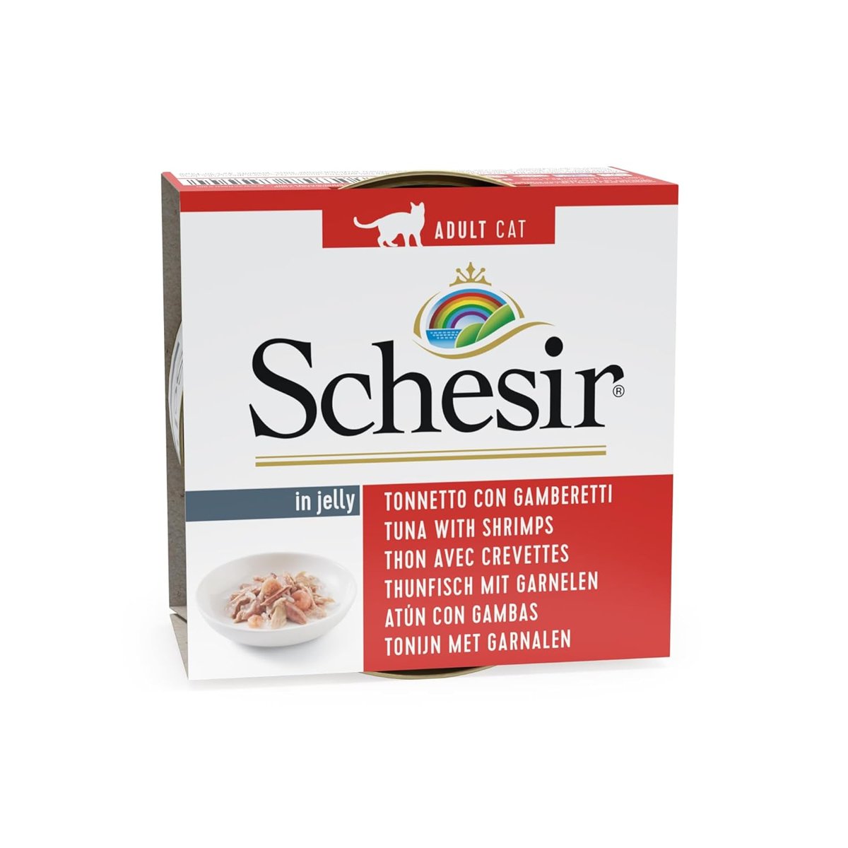 Schesir Yetişkin Kedi Konservesi 85 Gr Ton Balıklı + Karidesli