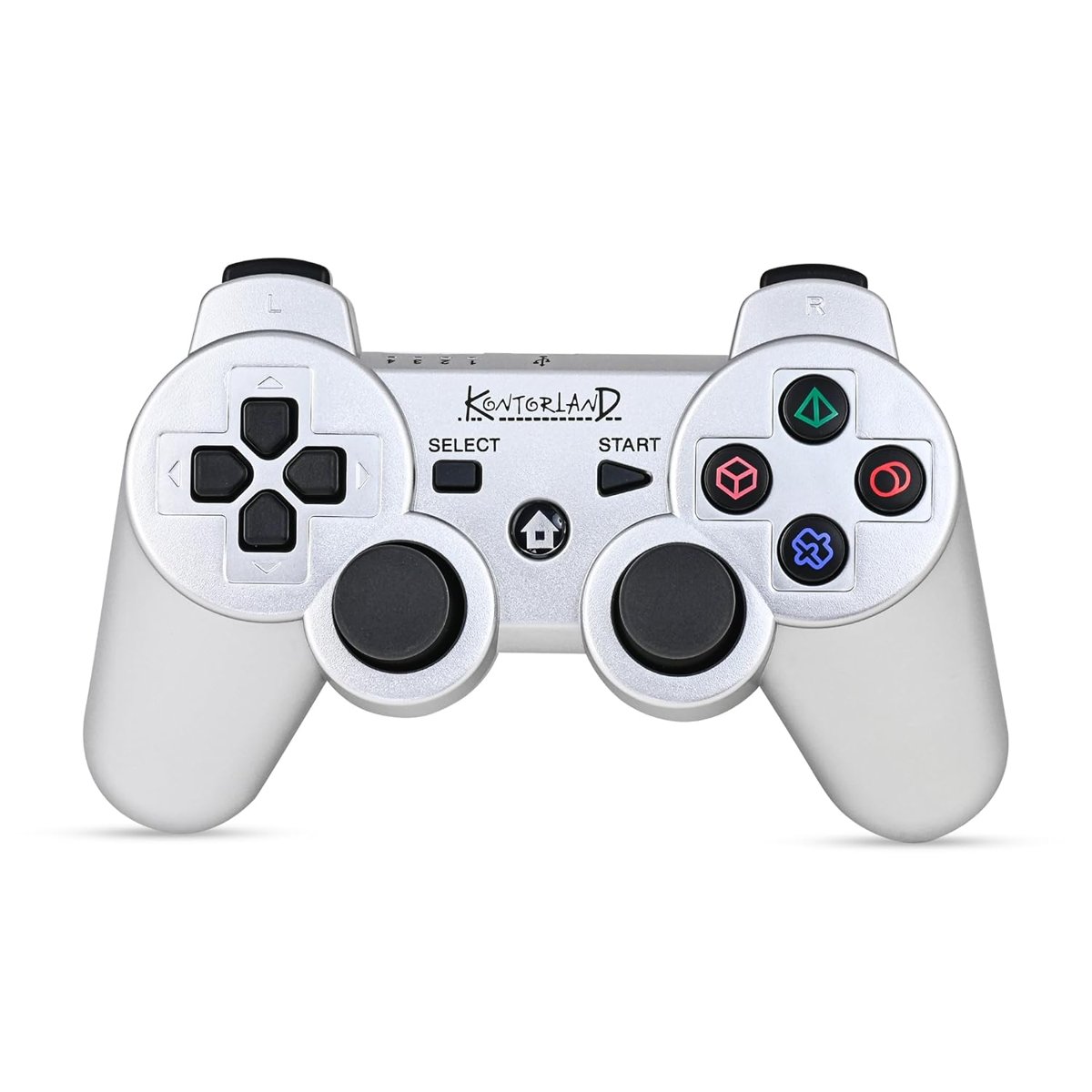 Kontorland P3G - PS3/PC Uyumlu Titreşimli Kablosuz Oyun Kolu GamePad (Gümüş)