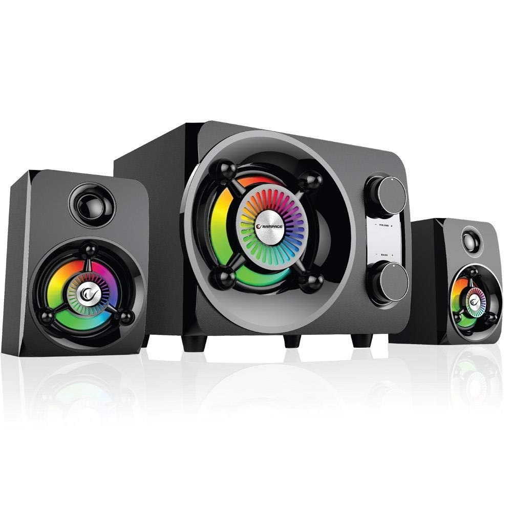 Rampage RMS-G8 2+1 25 W Bluetooth USB SD FM Radyolu Rainbow LED Işıklı Gaming Ses Sistemi