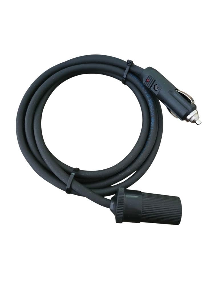 Araç Çakmaklık Uzatma Kablosu 12-24 Volt 16 Amper 2 X1,5mm TTR Bakır 2 Mt-Siyah