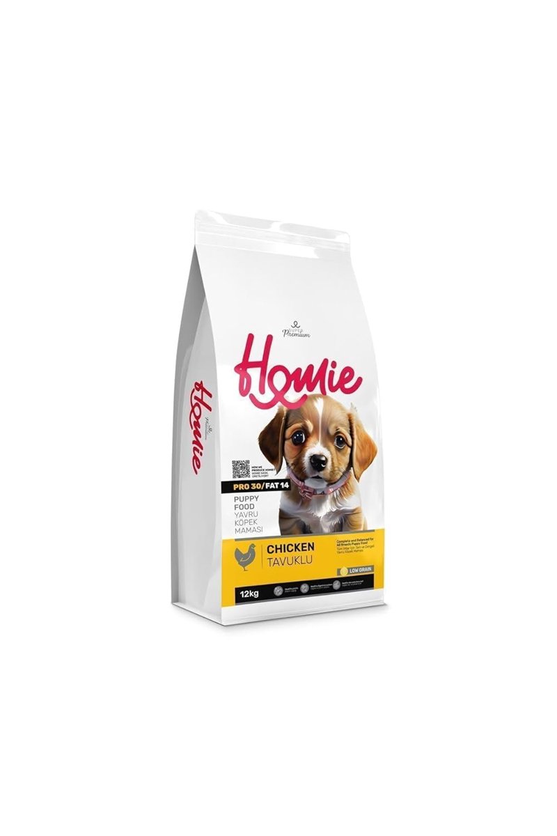 Homie Düşük Tahıllı Tavuklu Yavru Köpek Maması 12 Kg