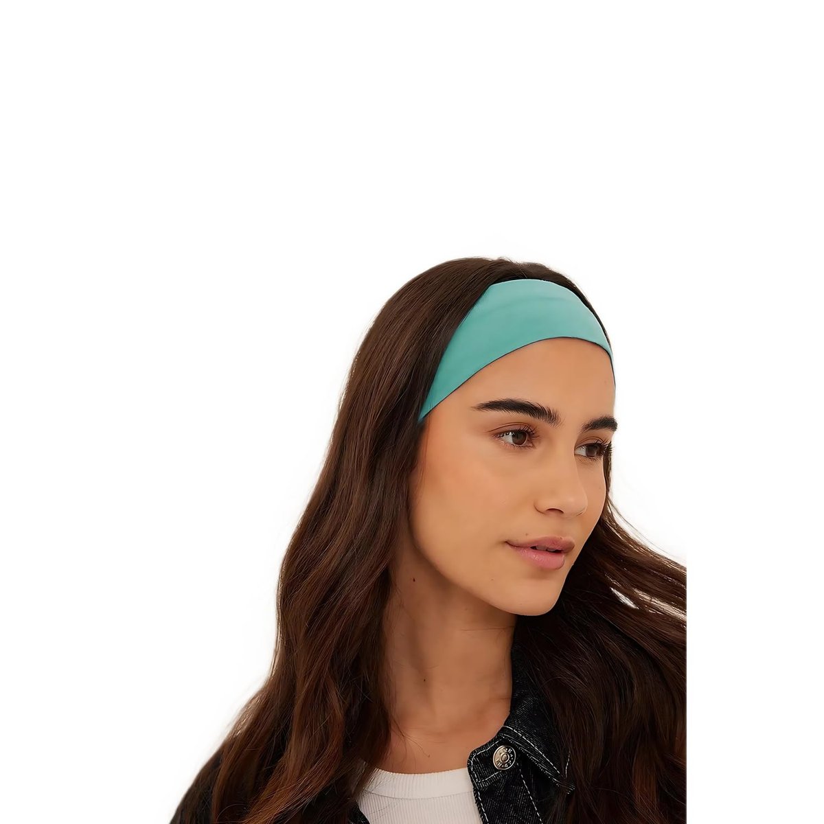 SALVIA DIONE Spor Saç Bantları - Elastik Kaymaz İnce Saç Ter Kafa Bandı Bandana, Kadın & Erkek Koşu Fitness Yoga Pilates Makyaj Yüz Yıkama Atletik Egzersiz Saç Bandı (Turkuaz)
