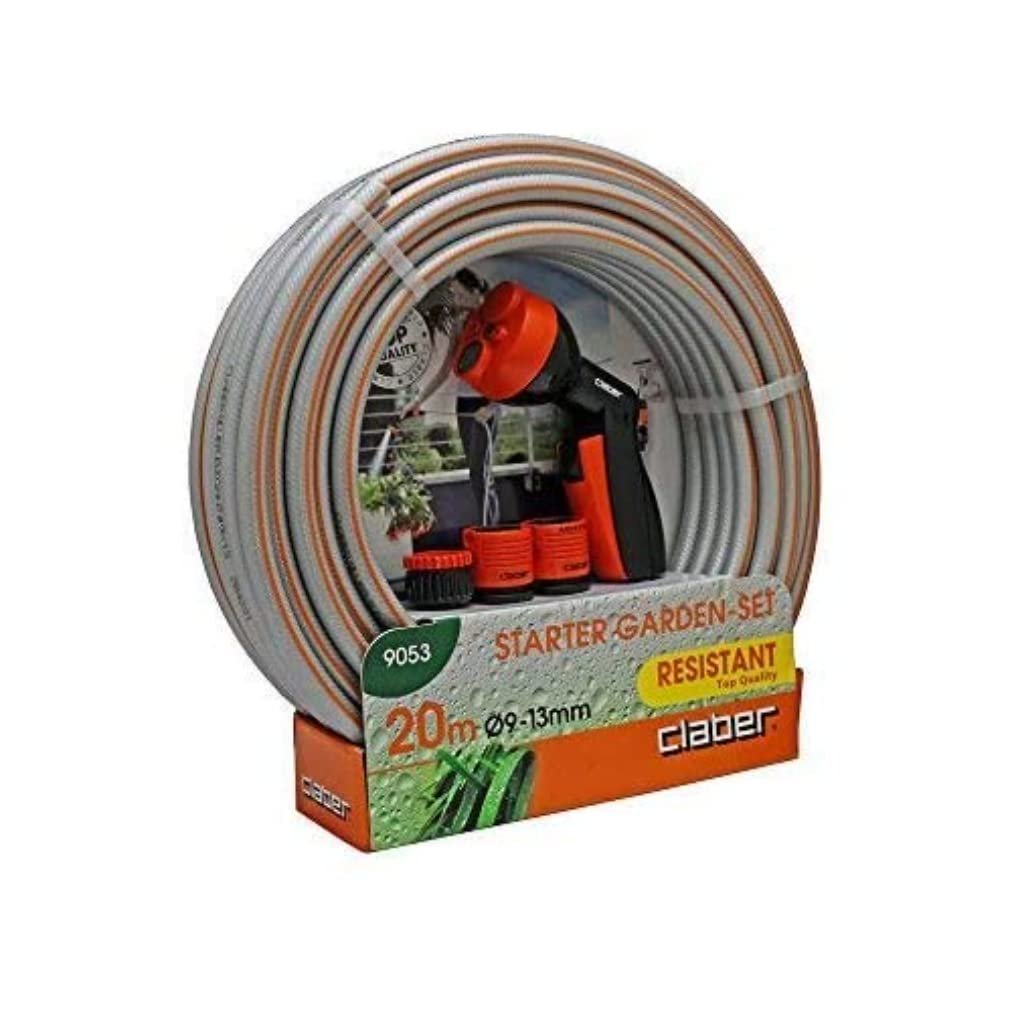 Claber 9053 Starter Garden-Set Hortum Başlangıç Seti 20 Metre 9-13 Mm Hortum, Çok İşlevli Sulama