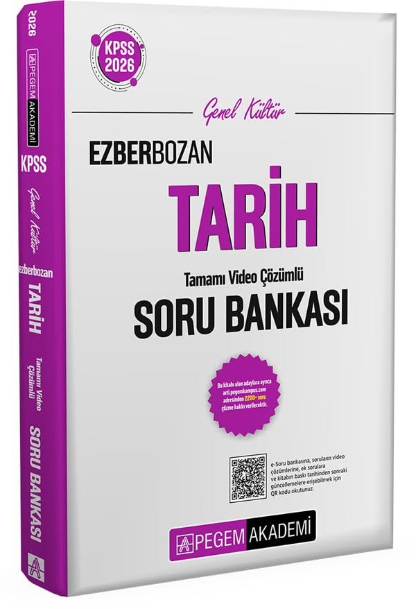 2026 KPSS Genel Yetenek Genel Kültür Ezberbozan Tarih Tamamı Video Çözümlü Soru Bankası