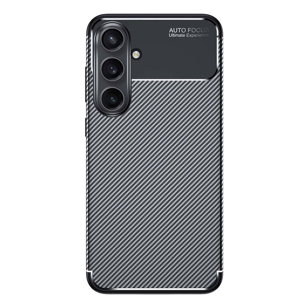 Spia Samsung Galaxy S24 FE ile Uyumlu Kılıf Siyah Karbon Silikon Orijinal (Samsung Galaxy S24 FE ile Uyumlu, Siyah)