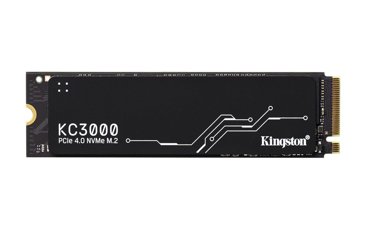 Kingston KC3000 PCIe 4.0 NVMe M.2 SSD - Masaüstü ve dizüstü bilgisayarlar için yüksek performanslı bellek -SKC3000S/1024G Siyah 1024GB