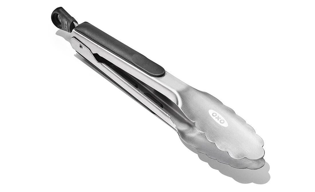 OXO - Good Grips Maşa, 23 cm - Bulaşık makinesinde yıkanabilir, Paslanmaz çelik, ızgara maşası - Sosis, sebze ve daha fazlası için
