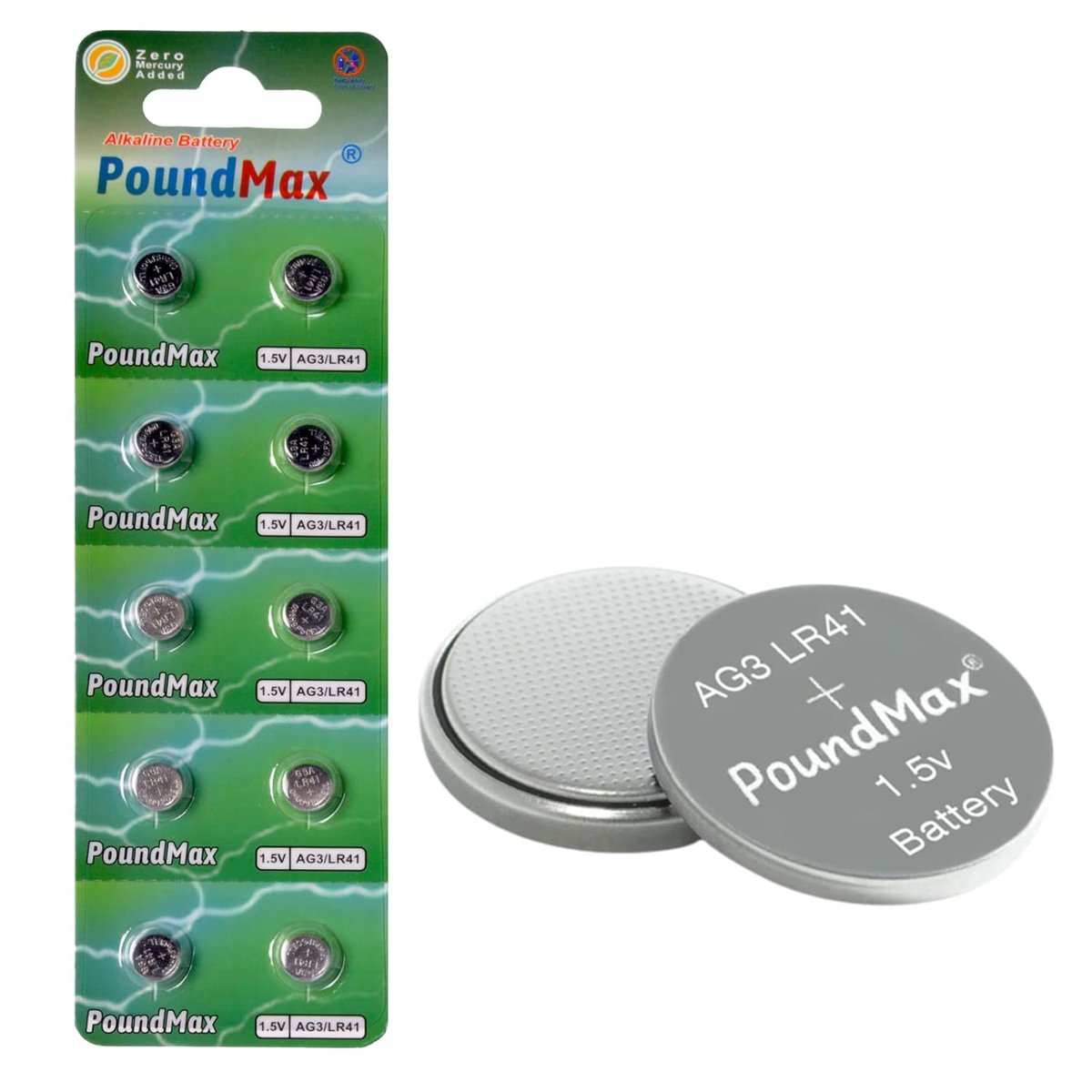 20 X PoundMax AG3 LR41 LR736 / L736 / G3 / G3A / 3GA / 192 / GP192 / V3GA / RW87 1.5V PoundMax Alkalin Düğme Piller Küçük Elektronik Ev Aletleri, Araba Anahtarları, ölçüm cihazları