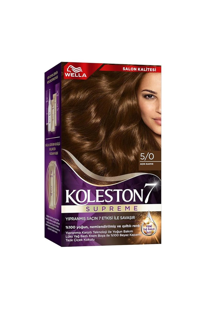 Koleston Supreme Kit Saç Boyası 5/0 Açık Kahve