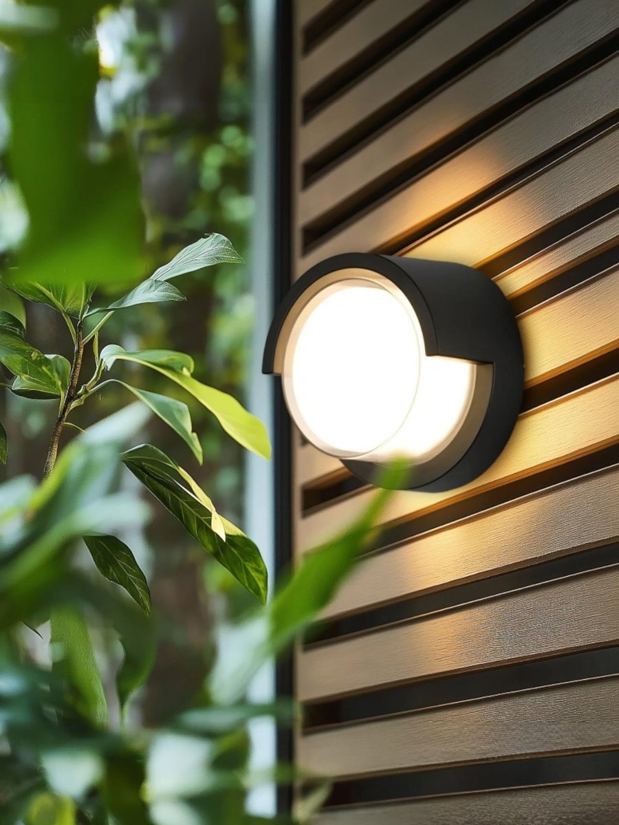 Ucuz Geldi 15w Modern Tasarım Led Aplik İç ve Dış Mekan Duvar Lambası Cata Dominik 3200k Gün Işığı Bahçe Duvar Apliği (Yuvarlak)