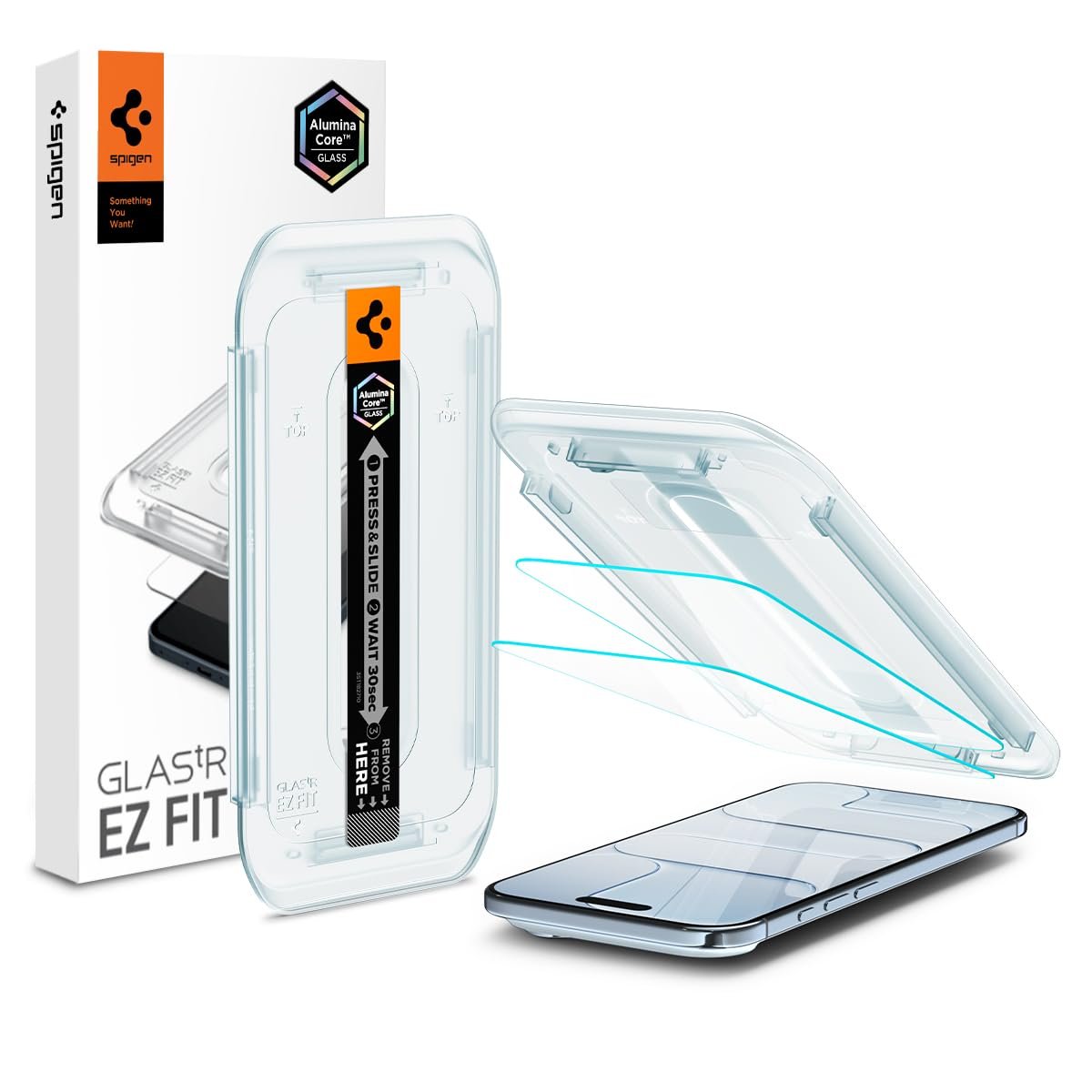 Spigen iPhone Air ile Uyumlu Kolay Kurulum Cam Ekran Koruyucu GLAS.tR EZ Fit HD (2 Adet) Şeffaf - AG