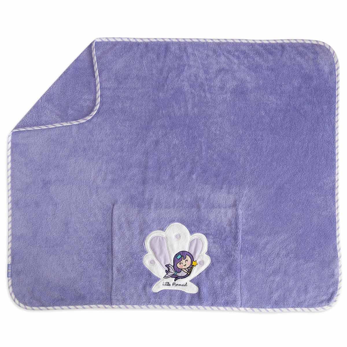 Milk Moo Soft Cuddles Bebek Battaniye Küçük Deniz Kızı (Lila)