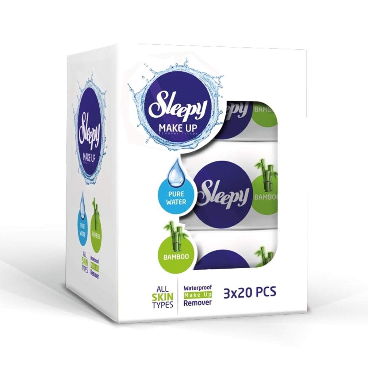 Sleepy Makyaj Temizleme Mendili Bamboo 3X20 Adet