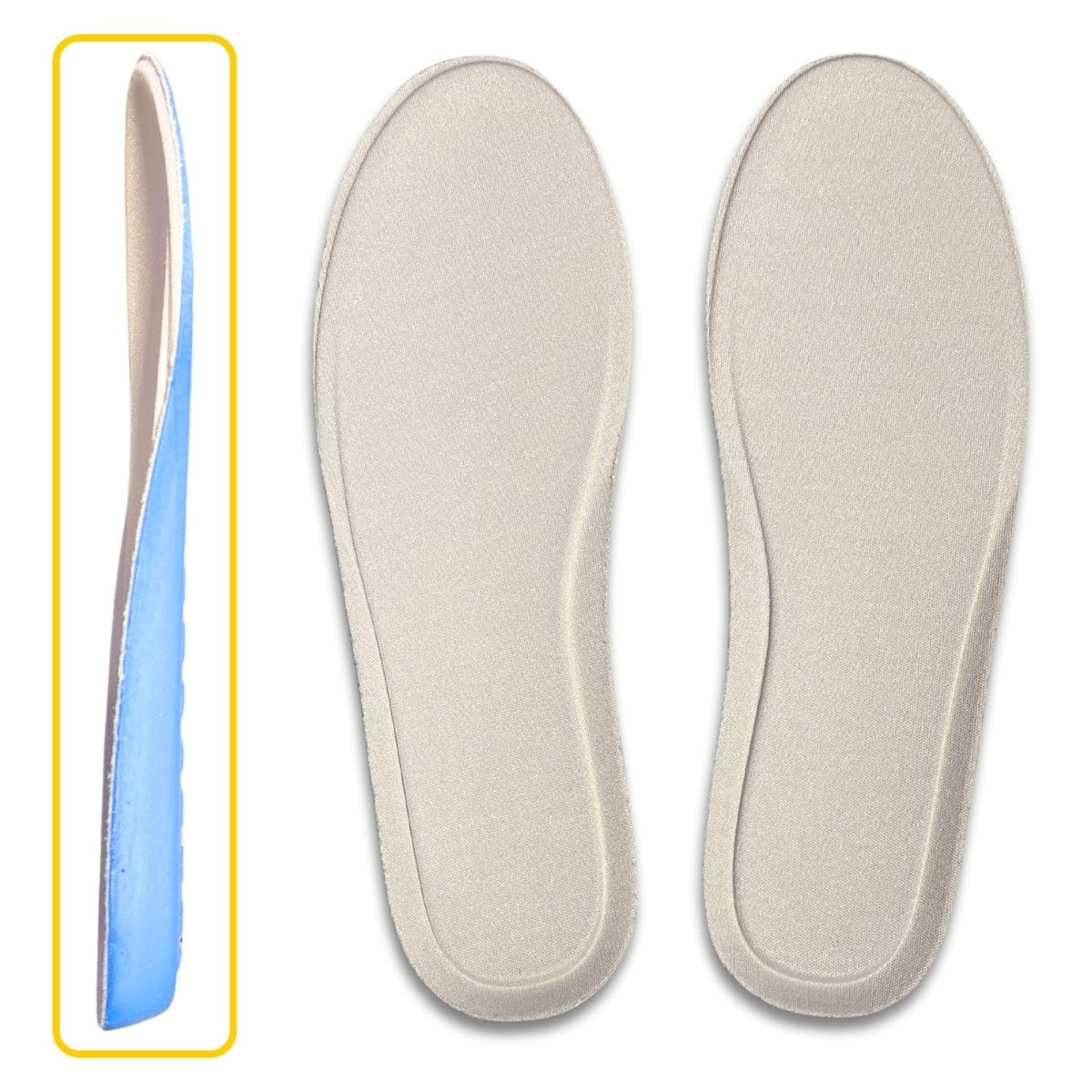 ipekbazaar Memory Foam Ortopedik Ayakkabı Tabanlık, Visco Konfor Rahat Spor Ayakkabı Tabanı, Erkek, Kadın (Gri, 40-41)