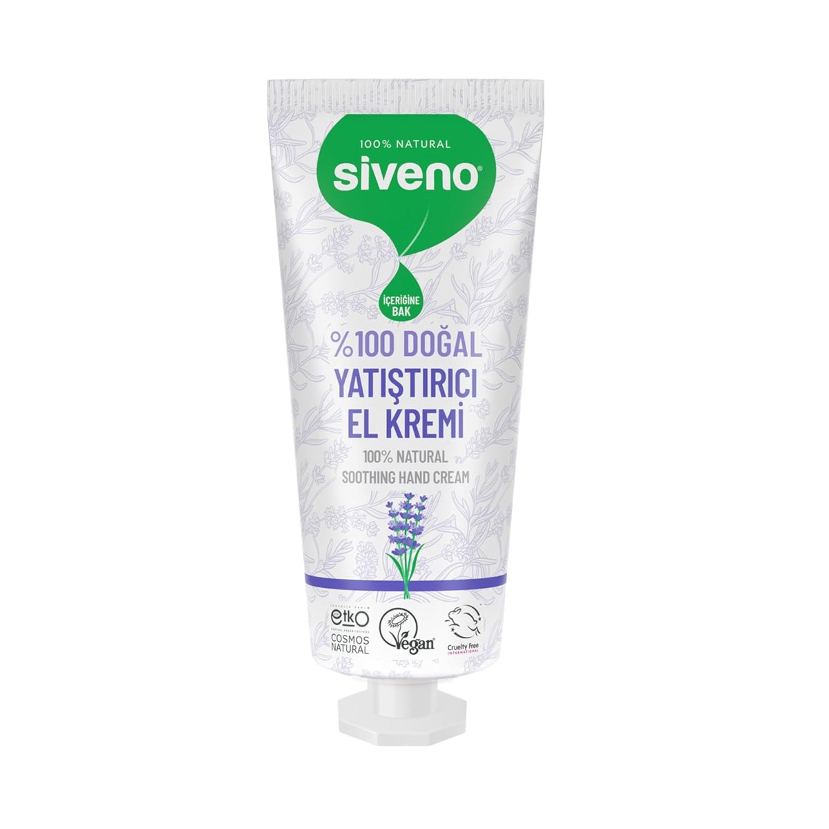 Siveno%100 Doğal El ve Vücut Kremi Lavanta Cilt Yatıştırıcı Onarıcı Yoğun Nemlendirici Vegan 30 ml