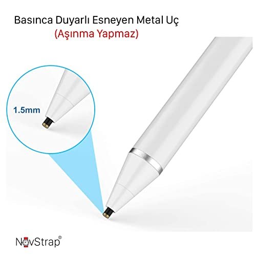 NovStrap Samsung Galaxy Tab S7 Fe S8 S9 Plus Ultra ile Uyumlu Dokunmatik Tablet Kalemi DZ870 Active Stylus Pencil