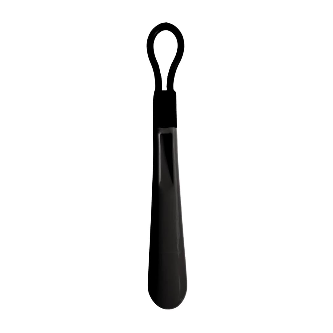27 cm Askılı Ayakkabı Çekeceği Kısa Sert Dayanıklı Plastik Kerata Renkli Ayakkabı Giyme Aparatı (Siy
