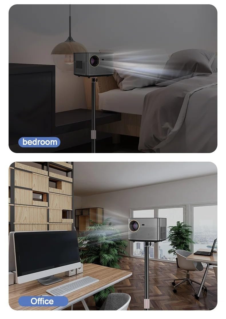 Coverzone Profesyonel Yatak, Koltuk Arkası veya Masaüstü Montaj Projeksiyon Stant, Kamera ve Fotoğraf Makinesi Standı 60-120cm Ayarlanabilir Uzunluk TY05
