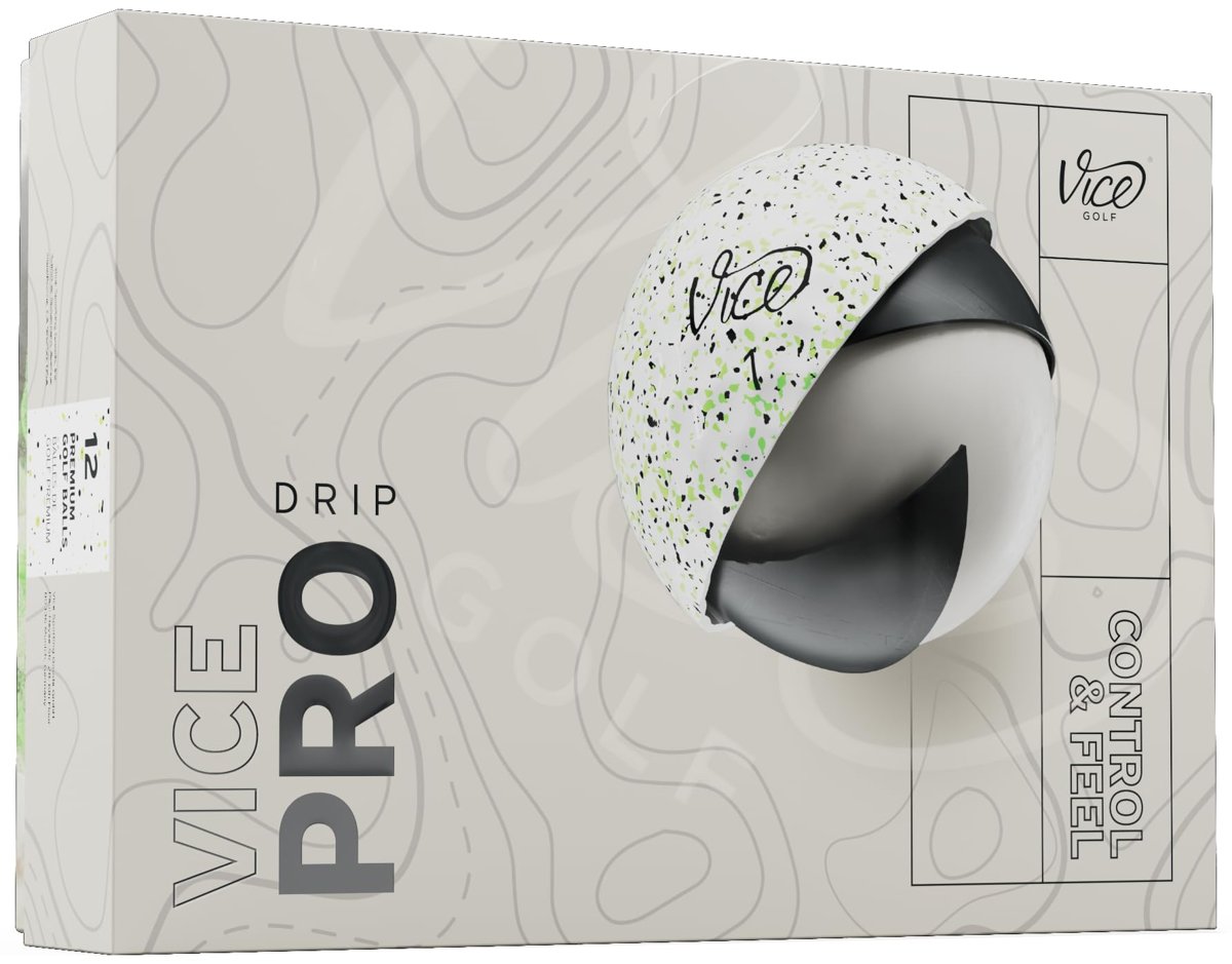 Vice Pro Golf Topları (2025 Model) (Kireç/Siyah Damla)