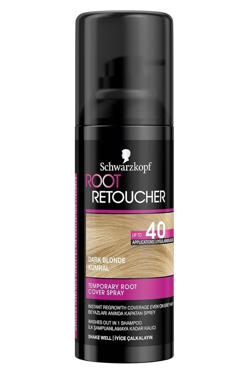 Schwarzkopf Root Retoucher Beyazları Anında Kapatan Sprey Boya Kumral, 120 ml