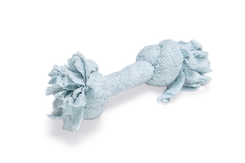 Beeztees Yavru Köpek Oyuncağı, Çift Düğümlü Diş İpi, Peluş, Mavi, 20x6x4,5cm