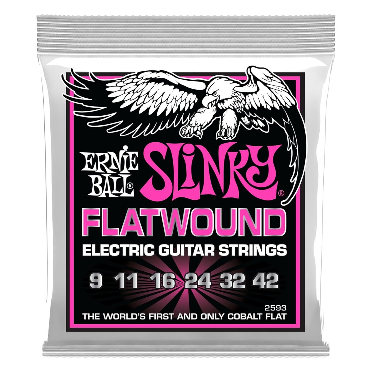 Ernie Ball Super Slinky Flatwound Elektro Gitar Telleri 9-42 Ayar (P02593)