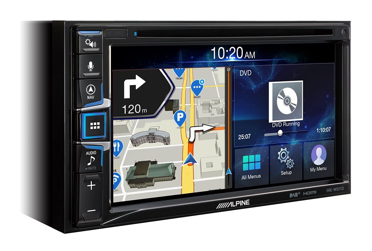 Alpine INE-W611D 6.5-inch Dokunmatik Ekranlı, Dahili Navigasyon, DAB+, HDMI, CD/DVD Çalar, Apple CarPlay ve Android Auto