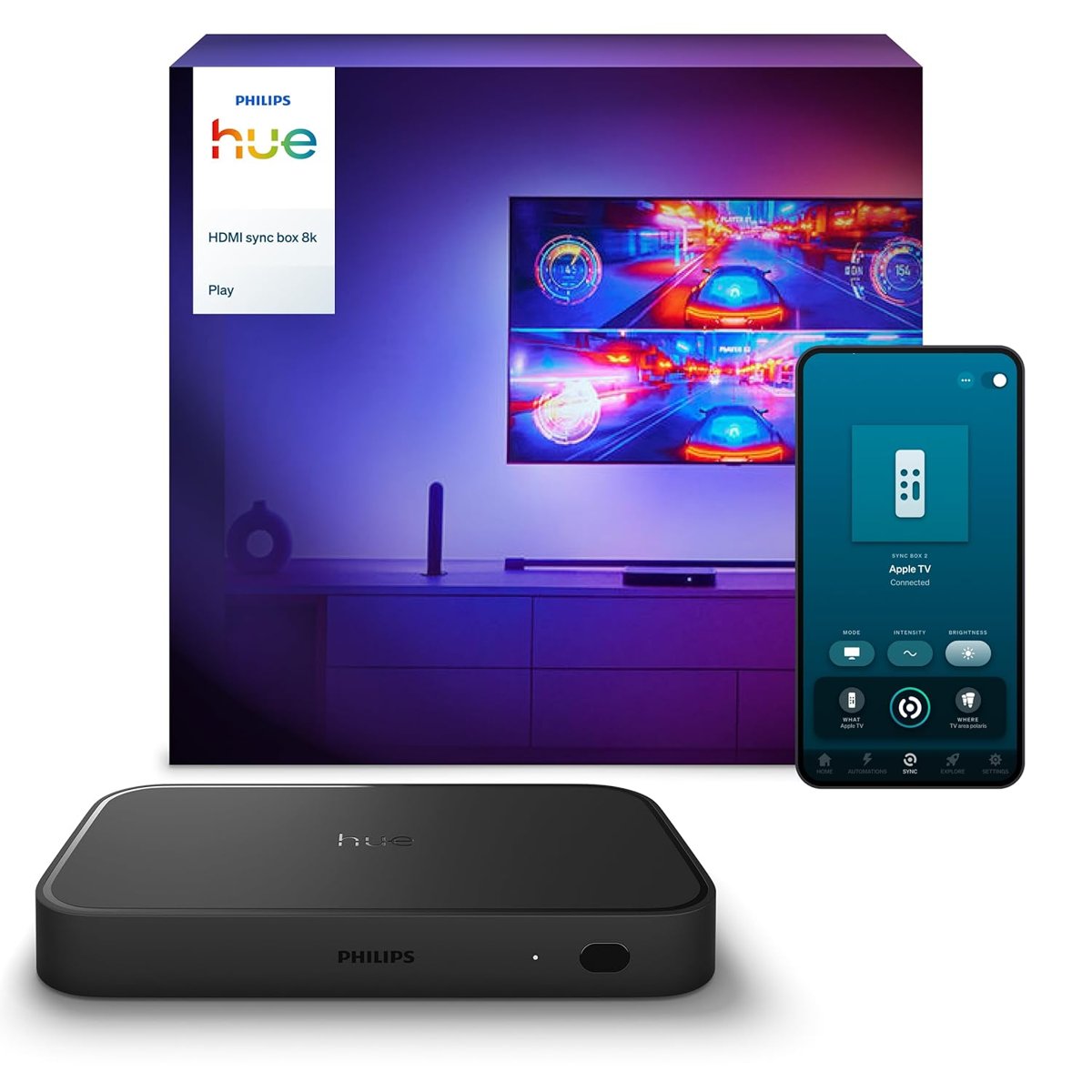 Philips Hue HDMI Sync Box 8K, 4 HDMI Bağlantısı, Akıllı Aydınlatma, Gen2