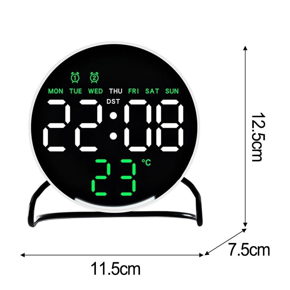 Valkyrie LED Dijital Masa Saati Alarm Sıcaklık Takvim Göstergeli USB Gece Işıklı Masa Saati Çift Alarm