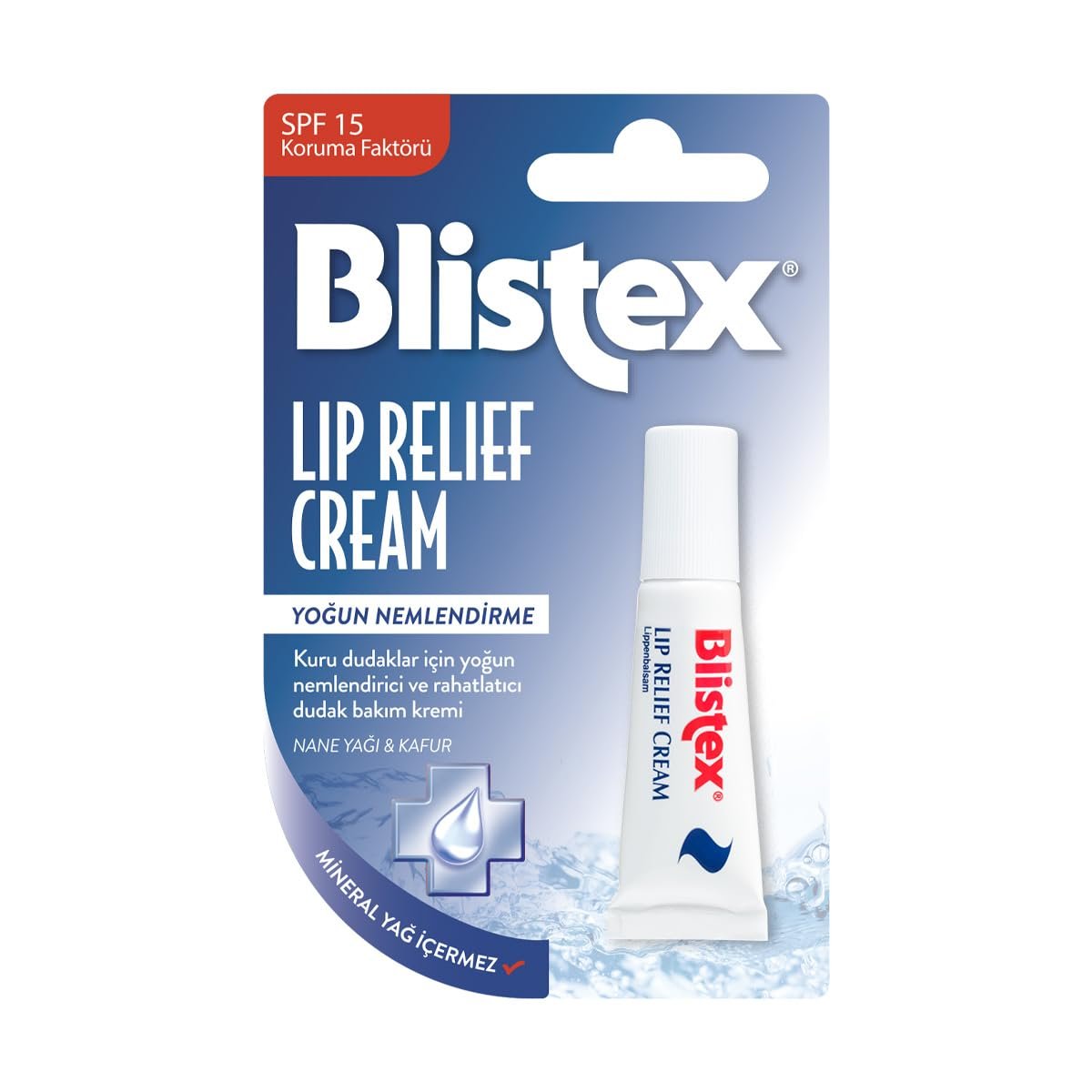 Blistex Lip Relief - SPF 15 Kuru ve Çatlamış Dudaklara Onarıcı ve Rahatlatıcı Dudak Bakım Kremi x2
