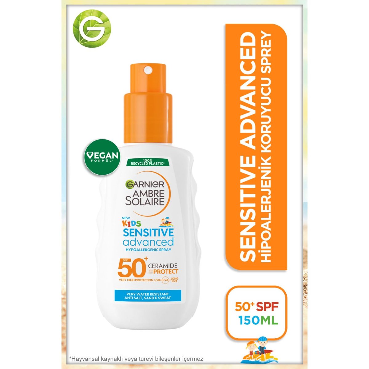 Garnier Ambre Solaire Sensitive Advanced Güneş Koruyucu Çocuk Sprey GKF50+ 200ML