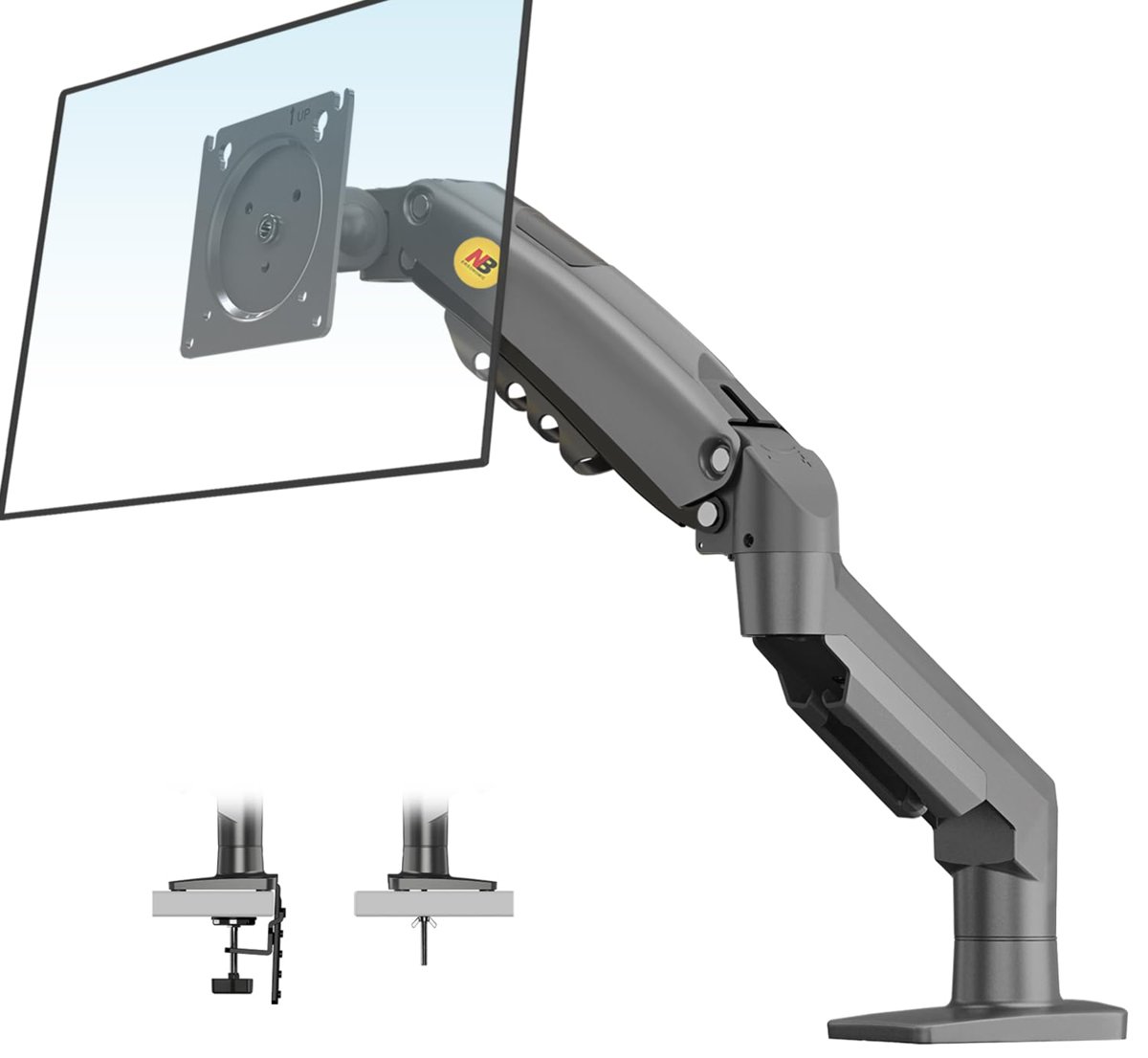 North Bayou NB F80 17-32" LCD/LED Monitor Mount Ergonomic Gas Spring Desk Mount 2-9 Kg