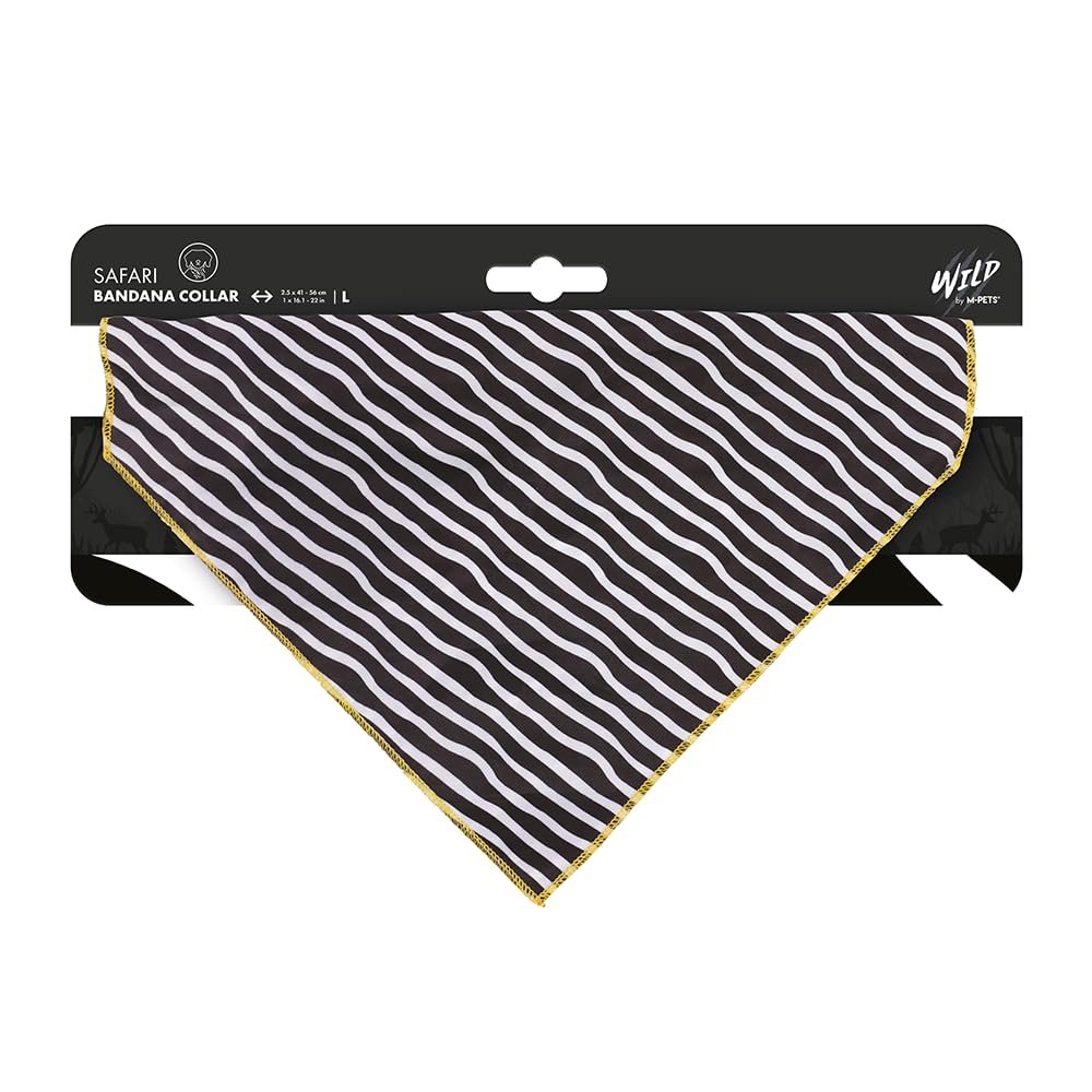 M-PETS WILD SAFARI BANDANA COLLAR (L)