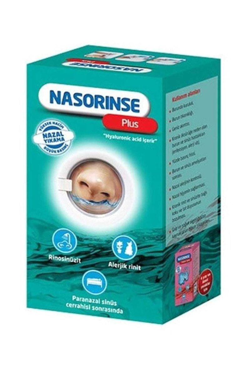 ABFEN NASORINSE PLUS HYALUNORIK ASİT İÇEREN YÜKSEK HACİM DÜŞÜK BASINÇLI NAZAL DUŞ (25 Poşetli)