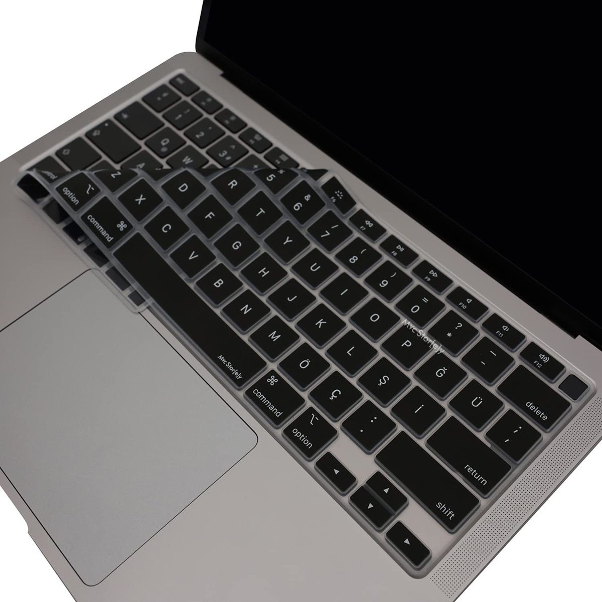 McStorey Türkçe Q Klavye Koruyucu MacBook Air 13 A2179 A2337 M1 Uyumlu | US ANSI Düz Enter | Ultra İ