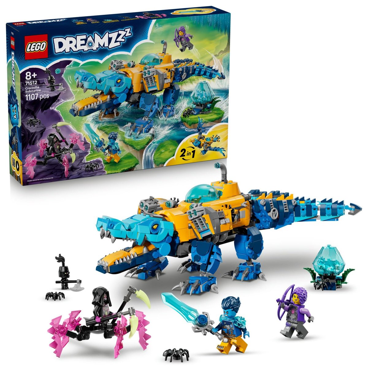 LEGO DREAMZzz Timsah Denizaltı 71512 – 8 Yaş ve Üzeri Çocuklar için Logan, Zoey, Arika Minifigürleri