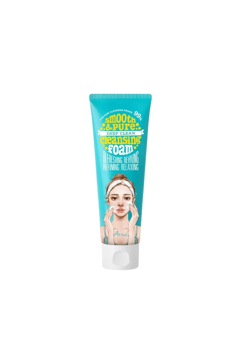Ariul Smooth Pure Deep Clean Cleansing Foam 80ml -Bitki Özlü Arındırıcı Doğal Cilt Temizleme Köpüğü